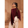Blusa Ampla Manga Flutuante Atacado Feminina Revanche Alisca Vinho