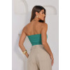 Blusa Tomara Que Caia Tricot Com Zíper Atacado Feminino Revanche Roseta Verde Médio