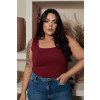 Blusa Curvy Alça Larga Atacado Feminina Revanche Pallantia Vinho