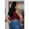 Blusa Curvy Alça Larga Atacado Feminina Revanche Pallantia Vinho