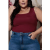 Blusa Curvy Alça Larga Atacado Feminina Revanche Pallantia Vinho