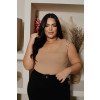 Blusa Curvy Alça Larga Atacado Feminina Revanche Pallantia Caramelo