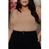 Blusa Curvy Alça Larga Atacado Feminina Revanche Pallantia Caramelo