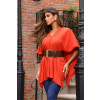 Blusa Ampla Manga Flutuante Atacado Feminina Revanche Laranda Laranja