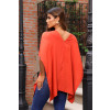 Blusa Ampla Manga Flutuante Atacado Feminina Revanche Laranda Laranja