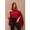 Blusa Ampla Manga Flutuante Atacado Feminina Revanche Laranda Marsala