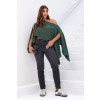 Blusa Ampla Manga Flutuante Atacado Feminina Revanche Laranda Verde
