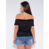 Blusa Ampla Atacado Feminina Revanche Francina Preto Costas