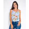 Blusa Atacado Alcinha Feminina Revanche Lisieux Azul Claro Frente