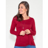 Blusa Atacado c/ Nó Feminina Revanche Ándria Vinho Frente 2