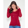 Blusa Atacado c/ Nó Feminina Revanche Ándria Vinho Frente
