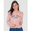 Blusa Atacado Capuz Feminina Revanche New York 1984 Rosa Frente