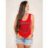 Blusa Atacado com estampa Feminina revanche Verney Vermelho Lateral