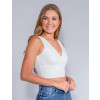 Blusa Atacado Cropped Feminina Revanche Fernanda Off-White Lateral