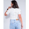 Blusa Atacado Cropped Feminina Revanche Luiza Branco Costas