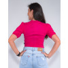 Blusa Atacado Cropped Feminina Revanche Luiza Pink Costas