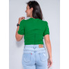 Blusa Atacado Cropped Feminina Revanche Luiza Verde Costas
