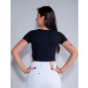 Blusa Atacado Cropped Feminina Revanche Mariah Preto Costas