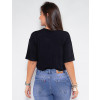 Blusa Atacado Cropped Feminino Revanche No Photos Preto Costas