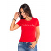 Blusa Atacado Estampa Feminina Revanche Hasta La Vista Vermelho Frente