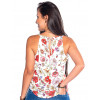 Blusa Atacado Estampada Amarração nas Costas Feminina Revanche Oise Off-White Costas