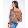 Blusa Atacado Estampada Revanche Onça Animal Print Lateral