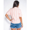 Blusa Atacado Feminina Listrada Feminina Revanche Manila Rosa Costas