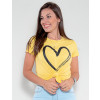 Blusa Atacado Feminina Revanche Coração Amarelo Frente