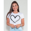 Blusa Atacado Feminina Revanche Coração Branco Frente