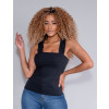 Blusa Atacado Feminina Revanche Heyde Preto Detalhe Frente