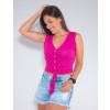 Blusa Atacado Feminina Revanche Madie Rosa Fúcsia Frente