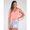 Blusa Atacado Feminina Revanche Madie Salmão Frente