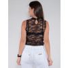 Blusa Atacado Gola Alta Feminina Revanche Dijon Preto Costas