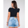 Blusa Atacado Manga Bufante Feminina Revanche Mariane Preto Costas
