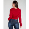 Blusa Atacado Manga Longa Feminina Revanche Estados Unidos Vermelho Costas