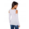 Blusa Atacado Manga Longa Feminino Revanche Forli Branco Costas