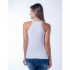 Blusa Atacado Sem Manga Punho Lurex Feminino Revanche Verona branco Costas