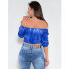 Blusa Atacado Tie Dye Feminina Revanche Bielorrússia Azul Costas