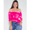 Blusa Atacado Tie Dye Feminina Revanche Bielorrússia Rosa Frente