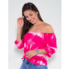 Blusa Atacado Tie Dye Feminina Revanche Bielorrússia Rosa Lado