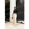 Blusa Canelada Gola Alta Atacado Feminina Revanche Tamika Preto