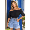 Blusa Ciganinha Com Amarração Atacado Feminina Revanche Salitre Preto