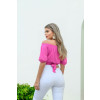 Blusa Ciganinha Com Amarração Atacado Feminina Revanche Salitre Pink
