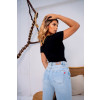 Blusa Com Detalhe de Tiras Atacado Feminina Revanche Itaúna Preto