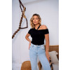 Blusa Com Detalhe de Tiras Atacado Feminina Revanche Itaúna Preto