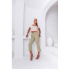 Blusa cropped de tricot com decote a fio atacado feminina Revanche Abatiá Off-White