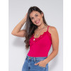 Blusa de Alça Atacado Feminina Revanche Jeri Pink Frente