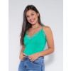 Blusa de Alça Atacado Feminina Revanche Jeri Verde Frente