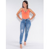 Blusa de Alça Atacado Feminina Revanche Jeri Laranja Look