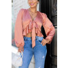 Blusa De Cetim Com Amarração Atacado Feminina Revanche Deena Rose